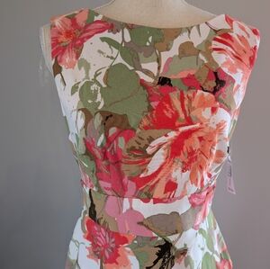 NWT Dress Barn Floral Dress Sleeveless Shift Dress size 8 Cottage Core Party